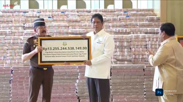 Kejagung Serahkan Rp13,2 Triliun Hasil Korupsi CPO ke Negara
